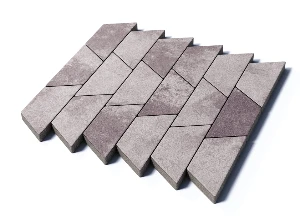 Тротуарная плитка Трапеция, 80 мм, гранит, Хаски