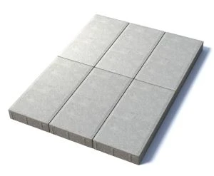 Тротуарная плитка Прямоугольник 600х300х80 мм, белый