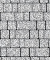 Тротуарная плитка Старый город, 40 мм, мрамор, белый с черным