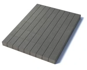 Тротуарная плитка Прямоугольник 200х100х80 мм, серый