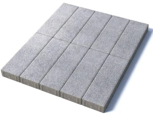 Тротуарная плитка Паркет 600х200х80 мм, гранит, белый