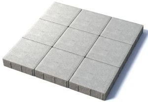 Тротуарная плитка Квадрат 300х300х80 мм, белый