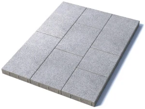 Тротуарная плитка Трио, 60 мм, гранит, белый