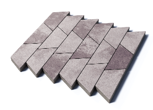 Тротуарная плитка Трапеция, 80 мм, гранит, Хаски