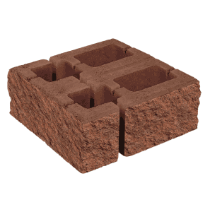 Заборный блок колотый, для колонн, 380*260*140мм;380*120*140мм, клинкер