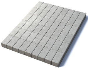 Тротуарная плитка Прямоугольник 200х100х80 мм, белый