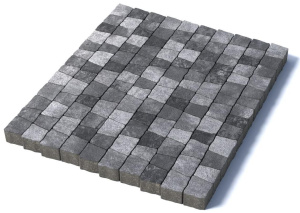 Тротуарная плитка Абрис, 60 мм, гранит, Антрацит