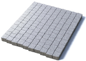 Тротуарная плитка Абрис, мрамор, белый с черным